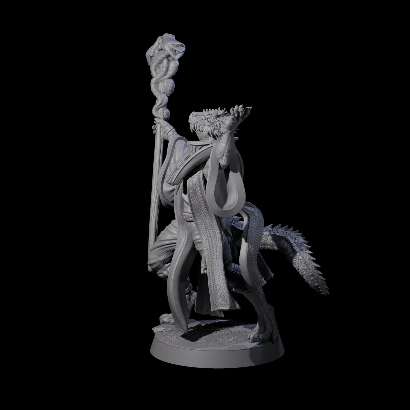 Invoking Dragonborn Wizard Miniature for Dungeons and Dragons, Pathfinder or other TTRPGs