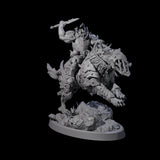 Ironclad Orc Warg Rider B Miniature for Dungeons and Dragons, Pathfinder or other TTRPGs