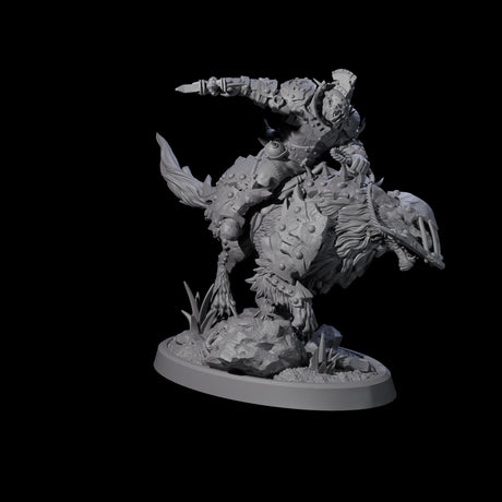 Ironclad Orc Warg Rider C Miniature for Dungeons and Dragons, Pathfinder or other TTRPGs