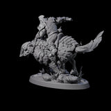 Ironclad Orc Warg Rider C Miniature for Dungeons and Dragons, Pathfinder or other TTRPGs
