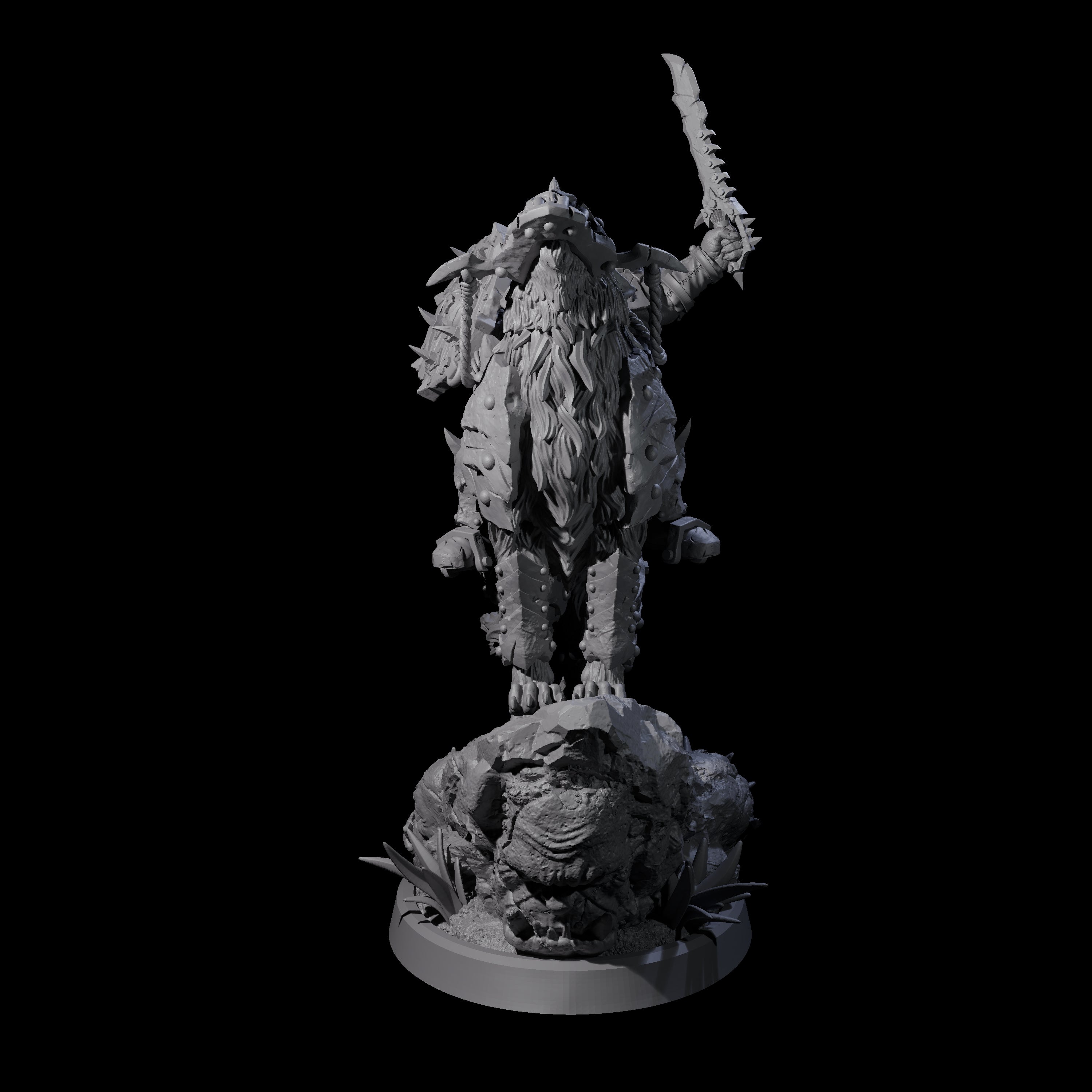 Ironclad Orc Warg Rider D Miniature for Dungeons and Dragons, Pathfinder or other TTRPGs