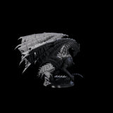Jagged Black Dragon Miniature for Dungeons and Dragons, Pathfinder or other TTRPGs