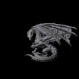 Jagged Black Dragon Miniature for Dungeons and Dragons, Pathfinder or other TTRPGs