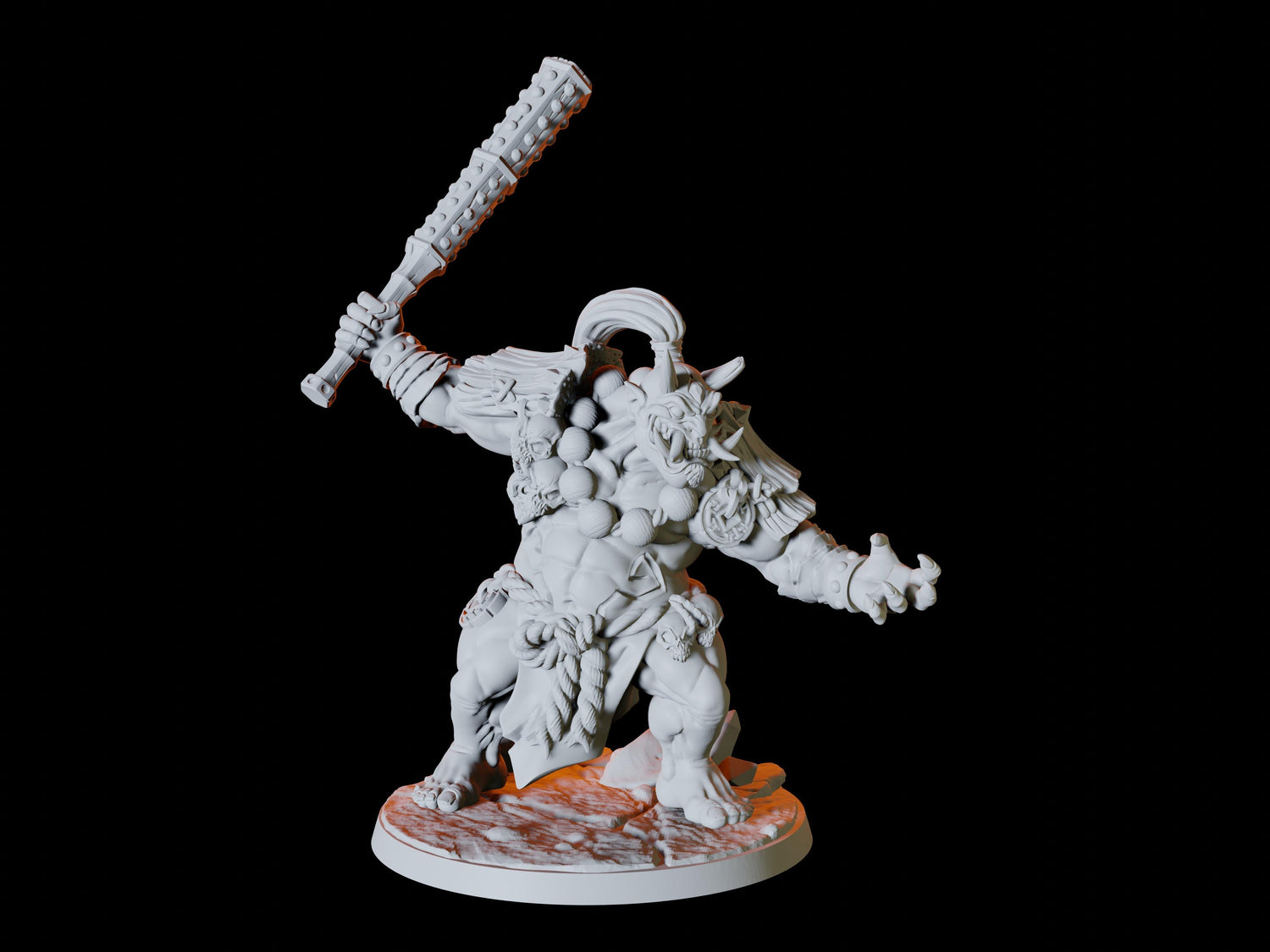 Japanese Inspired Ogre Type B Miniature for Dungeons and Dragons, Pathfinder or other TTRPGs