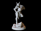 Japanese Inspired Orc Pinup Miniature for Dungeons and Dragons, Pathfinder or other TTRPGs