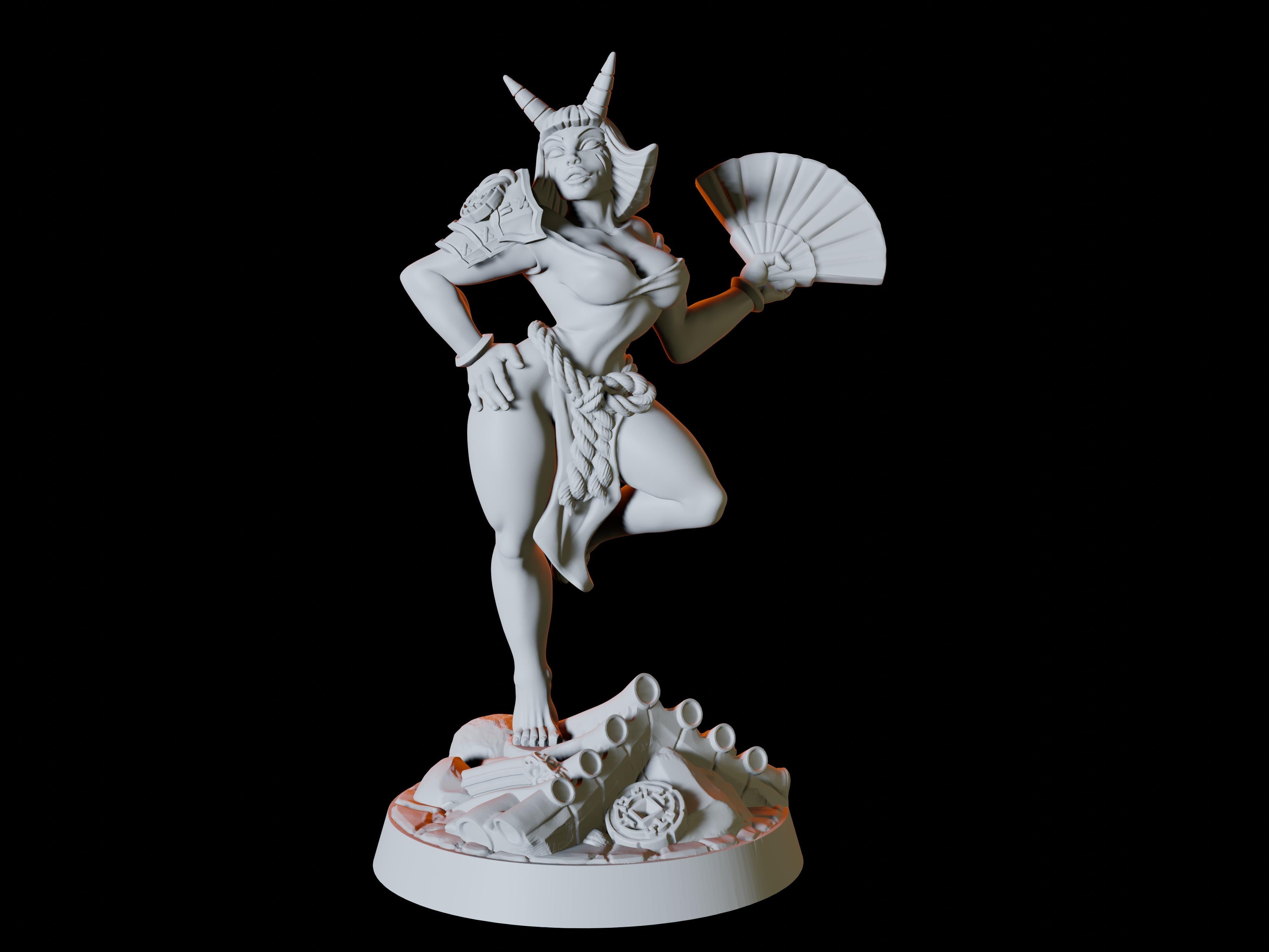 Japanese Inspired Orc Pinup Miniature for Dungeons and Dragons - Myth Forged