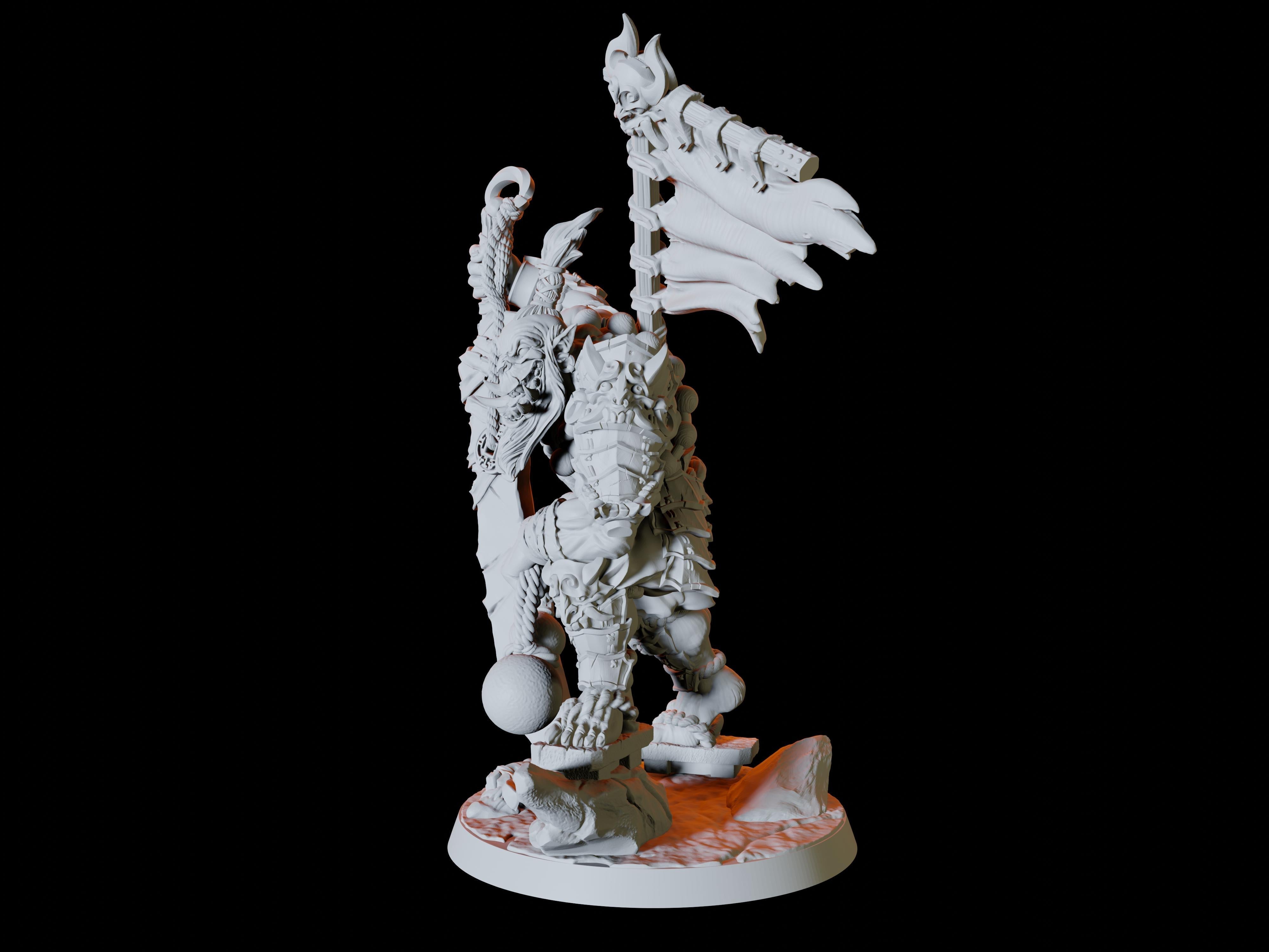 Japanese Inspired Orc Warchief Miniature for Dungeons and Dragons - Myth Forged