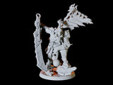 Japanese Inspired Orc Warchief Miniature for Dungeons and Dragons, Pathfinder or other TTRPGs