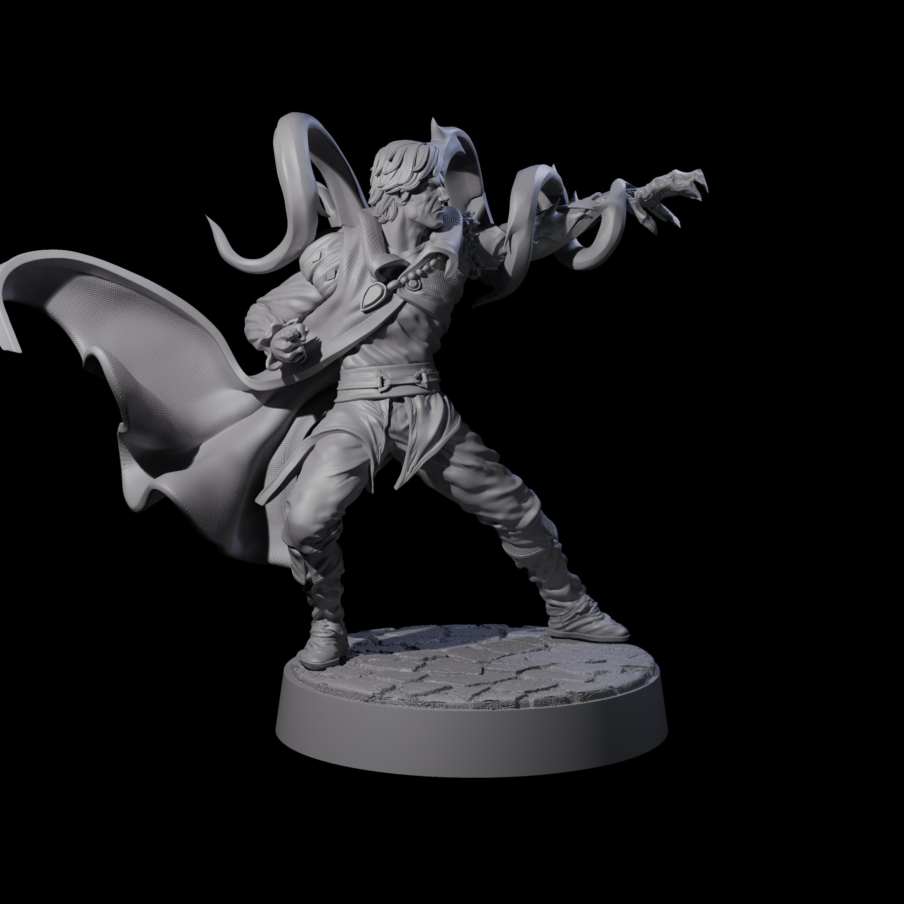 Jarex - Casting Warlock Miniature for Dungeons and Dragons, Pathfinder or other TTRPGs