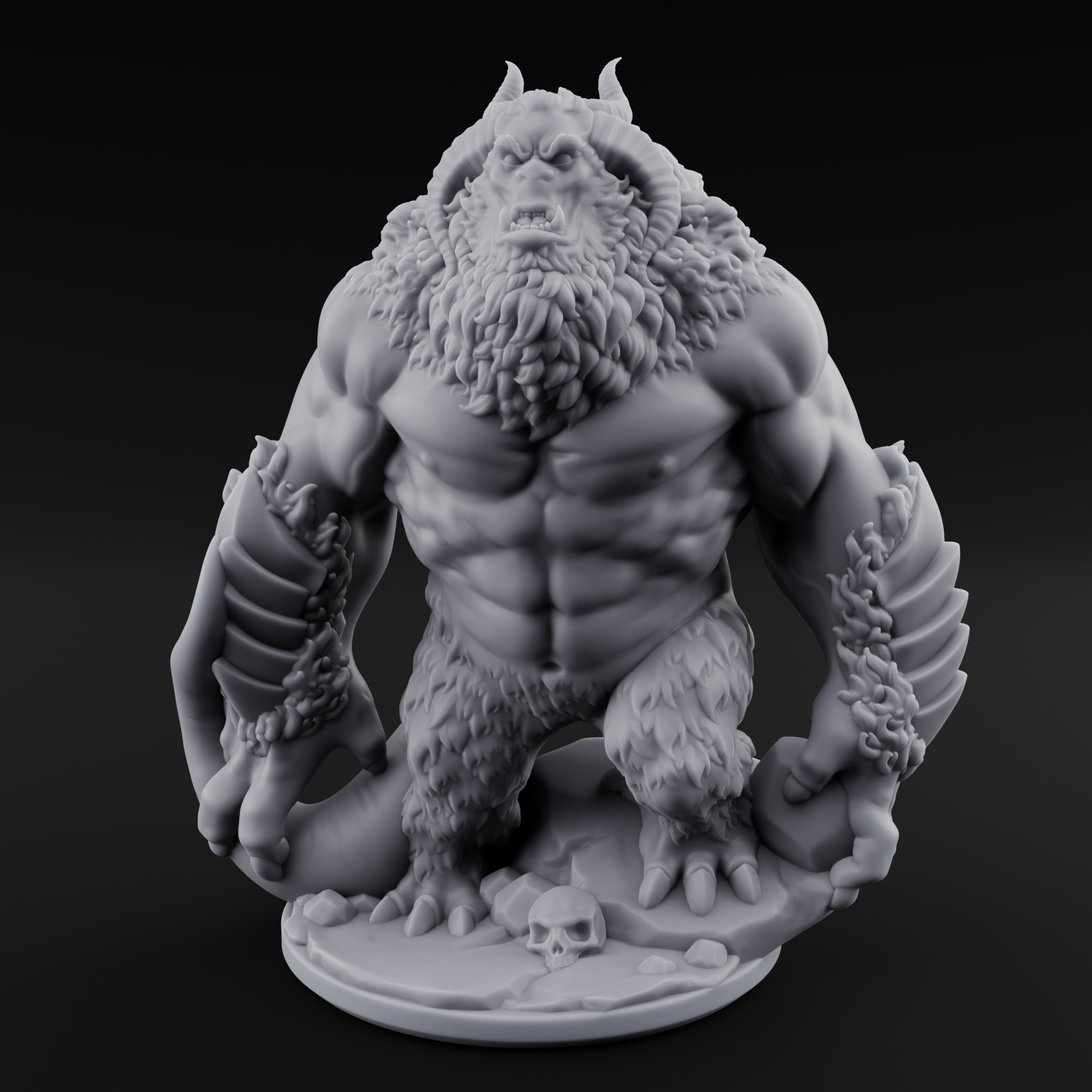Jaw Jutting Demon Lord Miniature for Dungeons and Dragons, Pathfinder or other TTRPGs