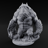 Jaw Jutting Demon Lord Miniature for Dungeons and Dragons, Pathfinder or other TTRPGs