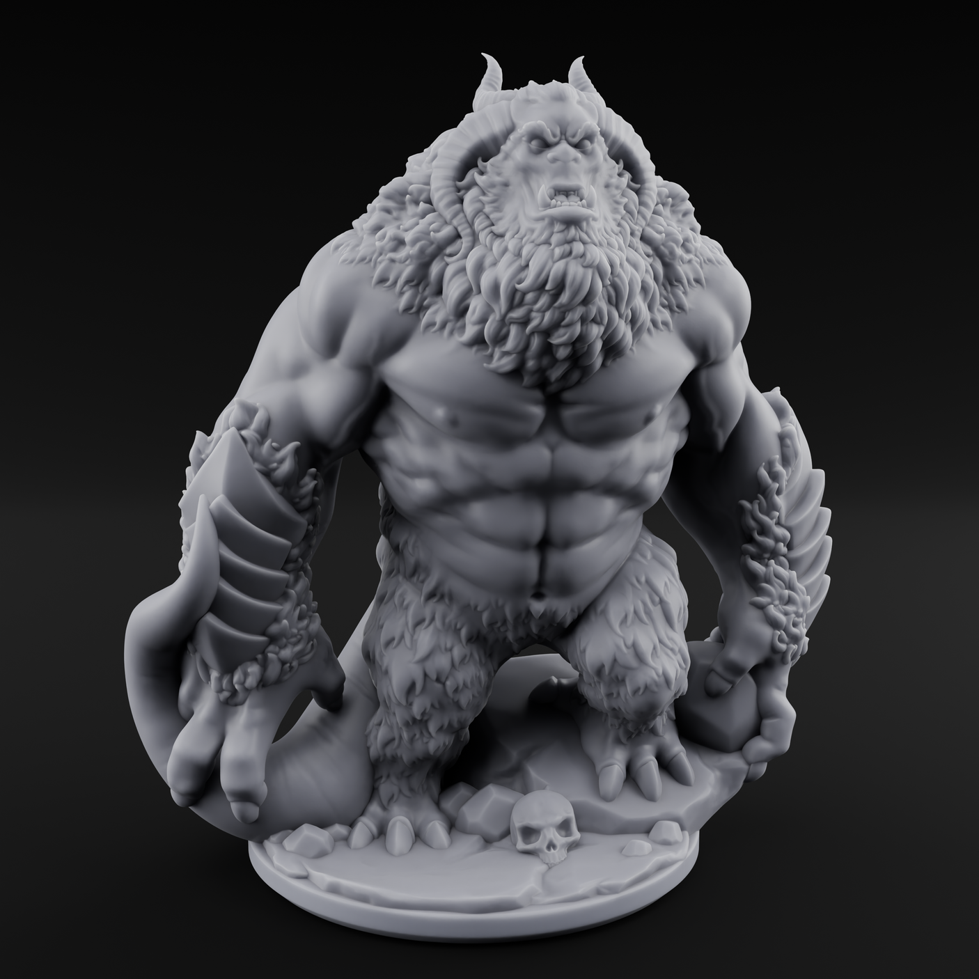 Jaw Jutting Demon Lord Miniature for Dungeons and Dragons, Pathfinder or other TTRPGs