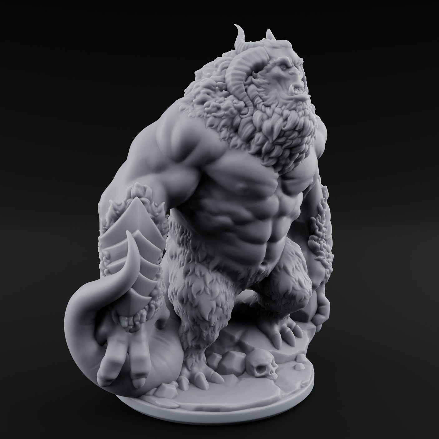 Jaw Jutting Demon Lord Miniature for Dungeons and Dragons, Pathfinder or other TTRPGs