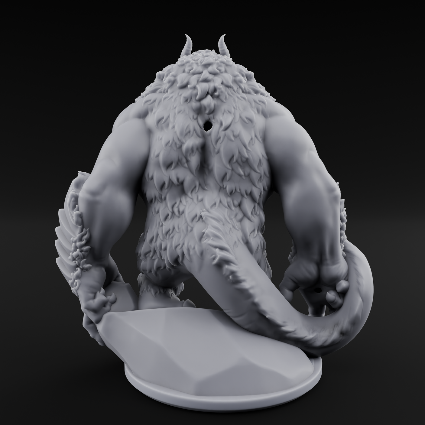 Jaw Jutting Demon Lord Miniature for Dungeons and Dragons, Pathfinder or other TTRPGs