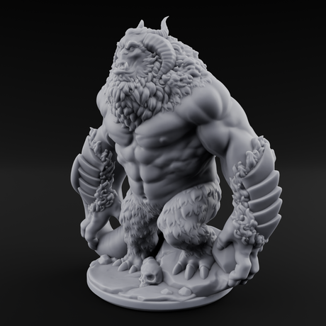Jaw Jutting Demon Lord Miniature for Dungeons and Dragons, Pathfinder or other TTRPGs
