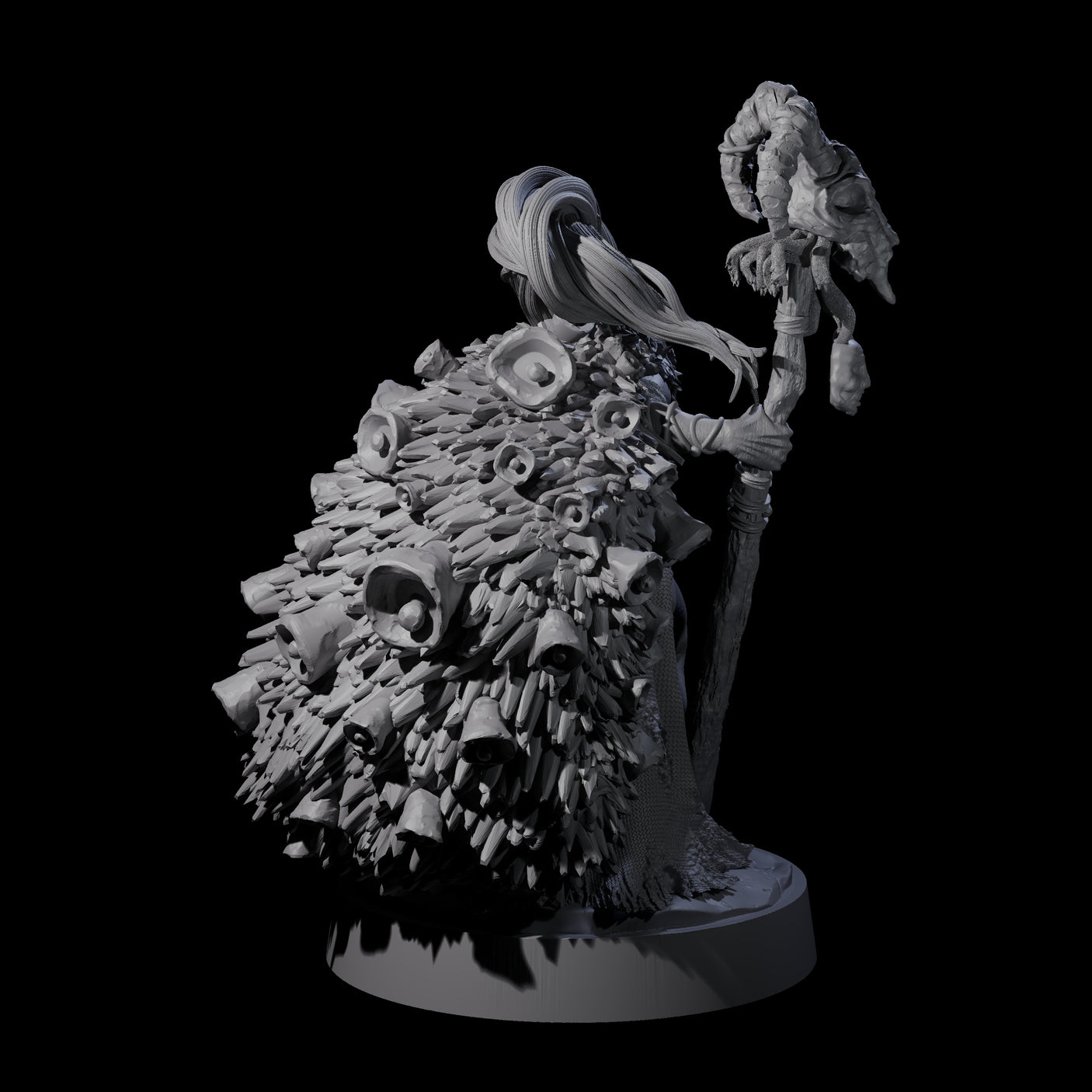 Jingle Jingle Savage Witch Miniature for Dungeons and Dragons, Pathfinder or other TTRPGs