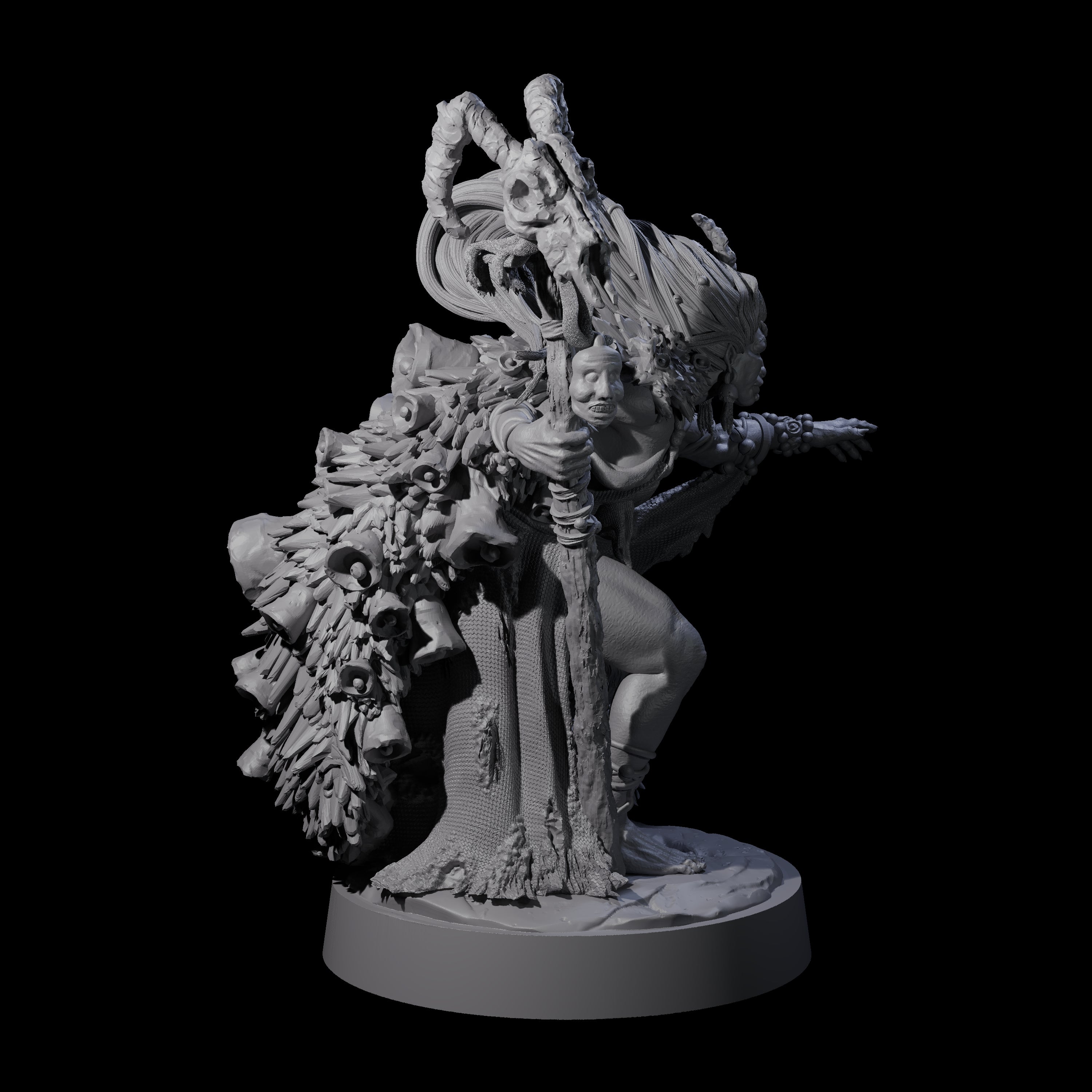 Jingle Jingle Savage Witch Miniature for Dungeons and Dragons, Pathfinder or other TTRPGs