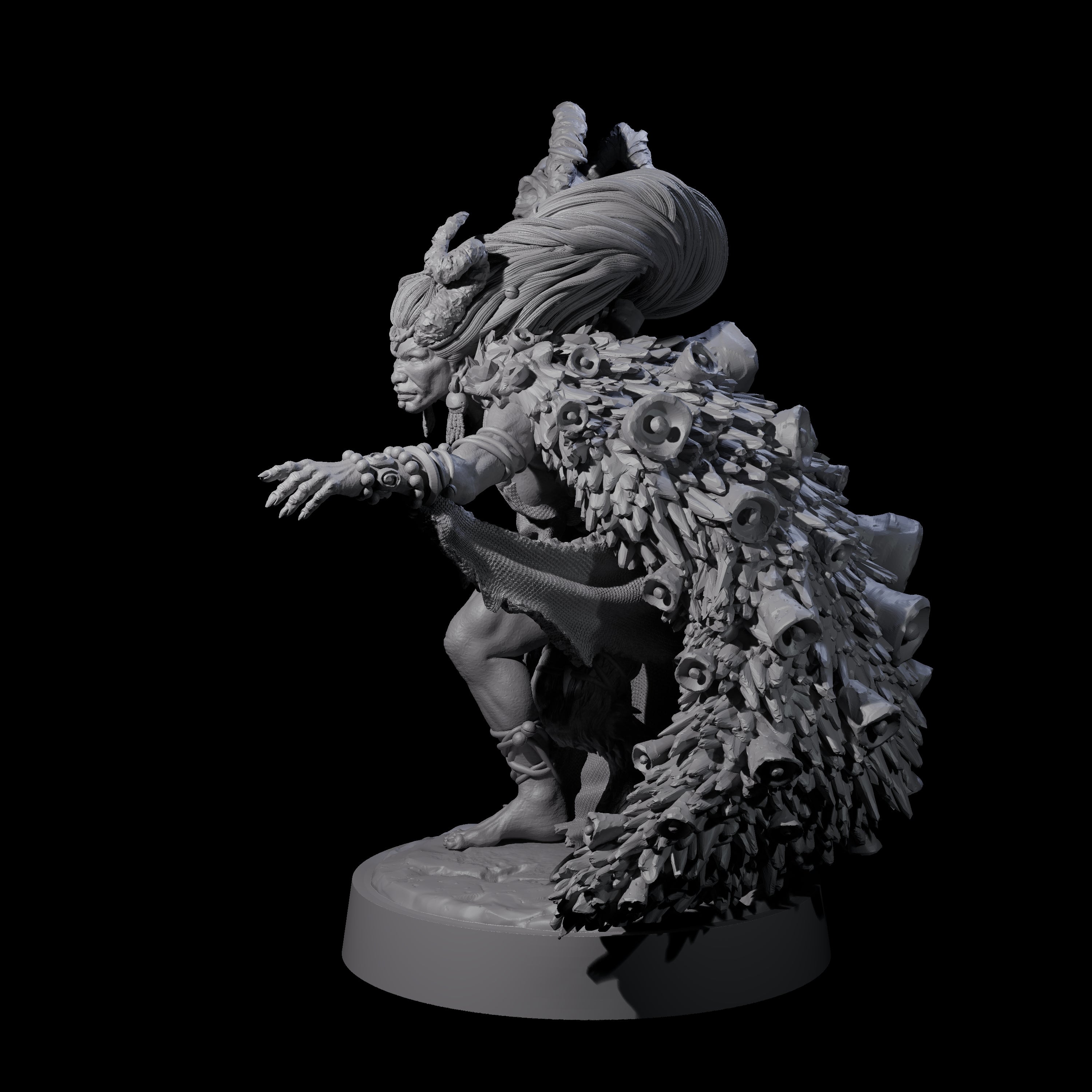 Jingle Jingle Savage Witch Miniature for Dungeons and Dragons, Pathfinder or other TTRPGs