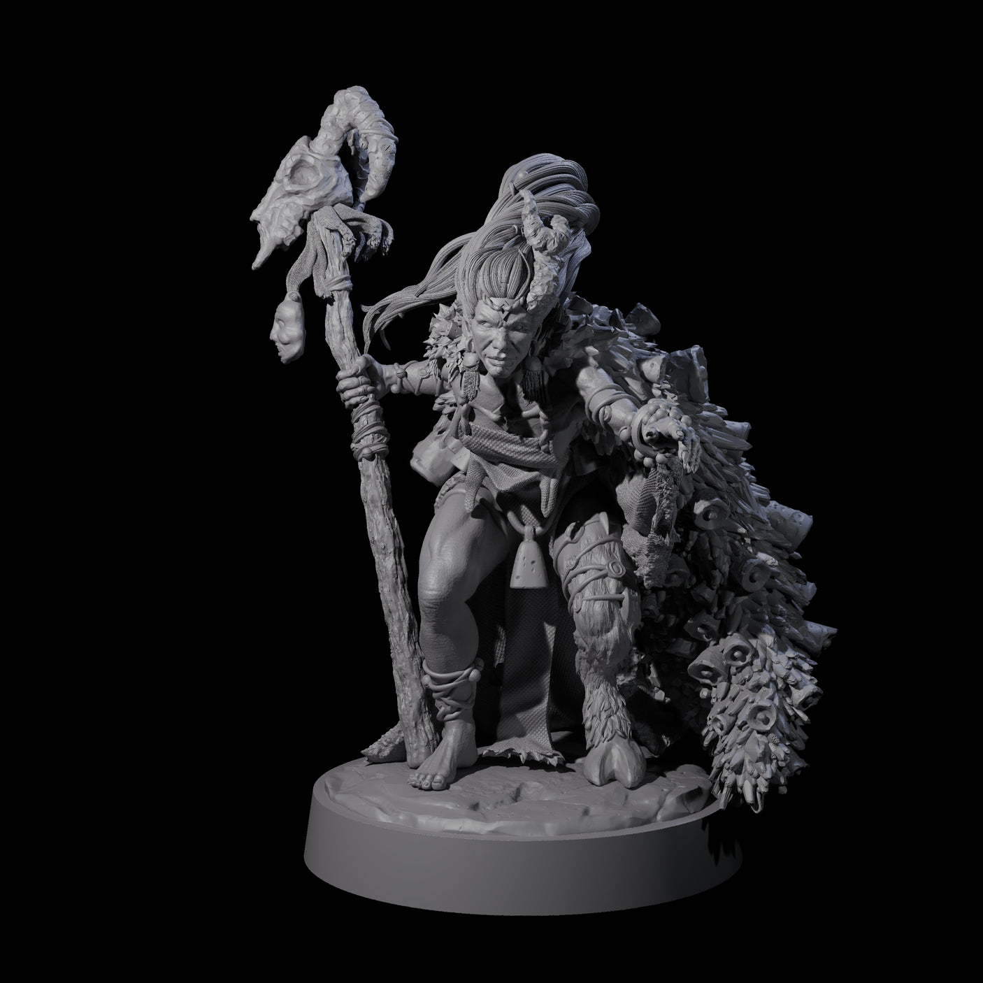 Jingle Jingle Savage Witch Miniature for Dungeons and Dragons, Pathfinder or other TTRPGs