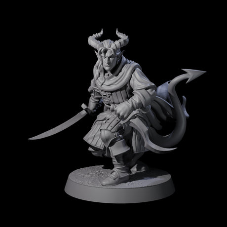 Jocular Tiefling Wayfarer A Miniature for Dungeons and Dragons, Pathfinder or other TTRPGs