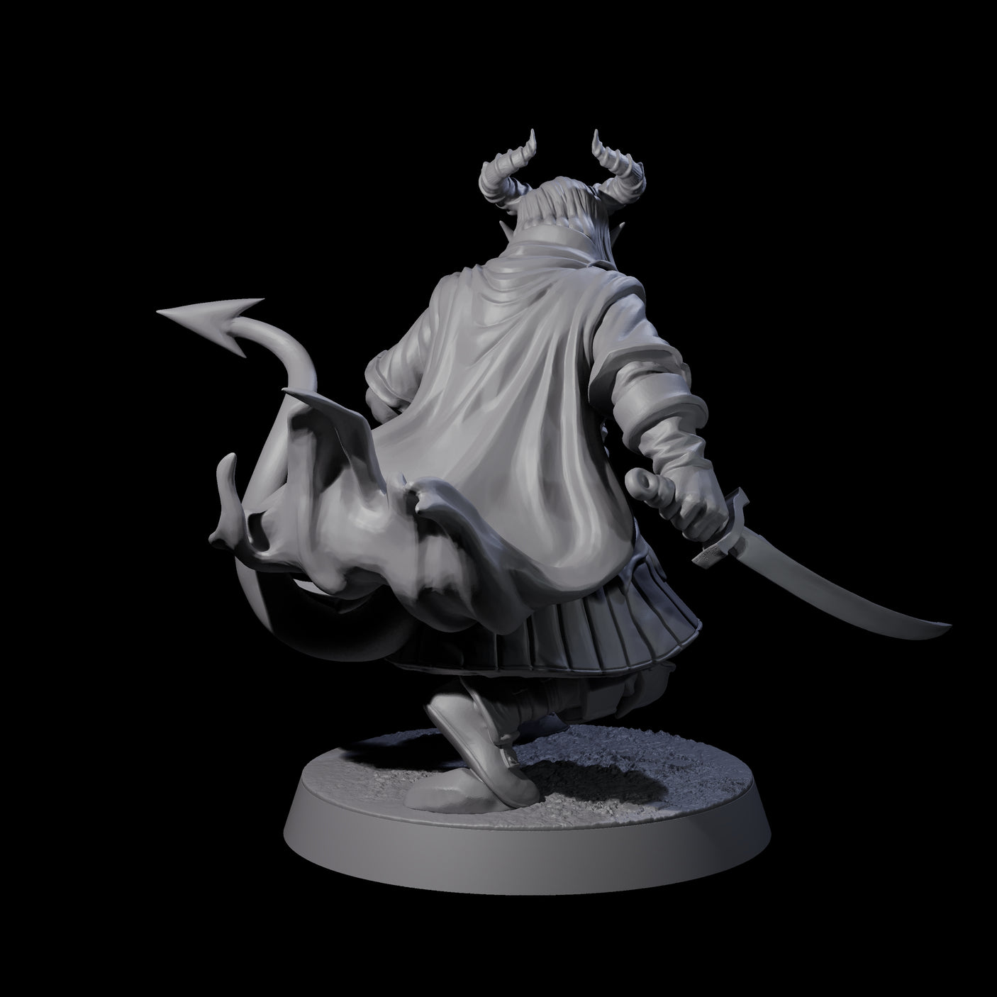 Jocular Tiefling Wayfarer A Miniature for Dungeons and Dragons, Pathfinder or other TTRPGs
