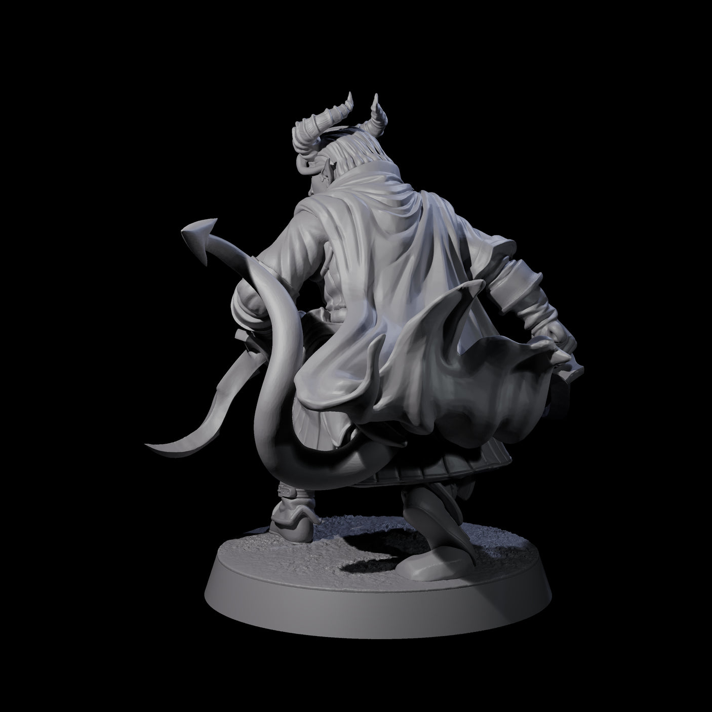 Jocular Tiefling Wayfarer A Miniature for Dungeons and Dragons, Pathfinder or other TTRPGs