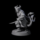 Jocular Tiefling Wayfarer A Miniature for Dungeons and Dragons, Pathfinder or other TTRPGs