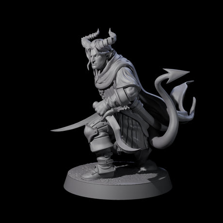 Jocular Tiefling Wayfarer A Miniature for Dungeons and Dragons, Pathfinder or other TTRPGs