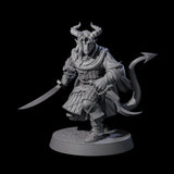 Jocular Tiefling Wayfarer A Miniature for Dungeons and Dragons, Pathfinder or other TTRPGs