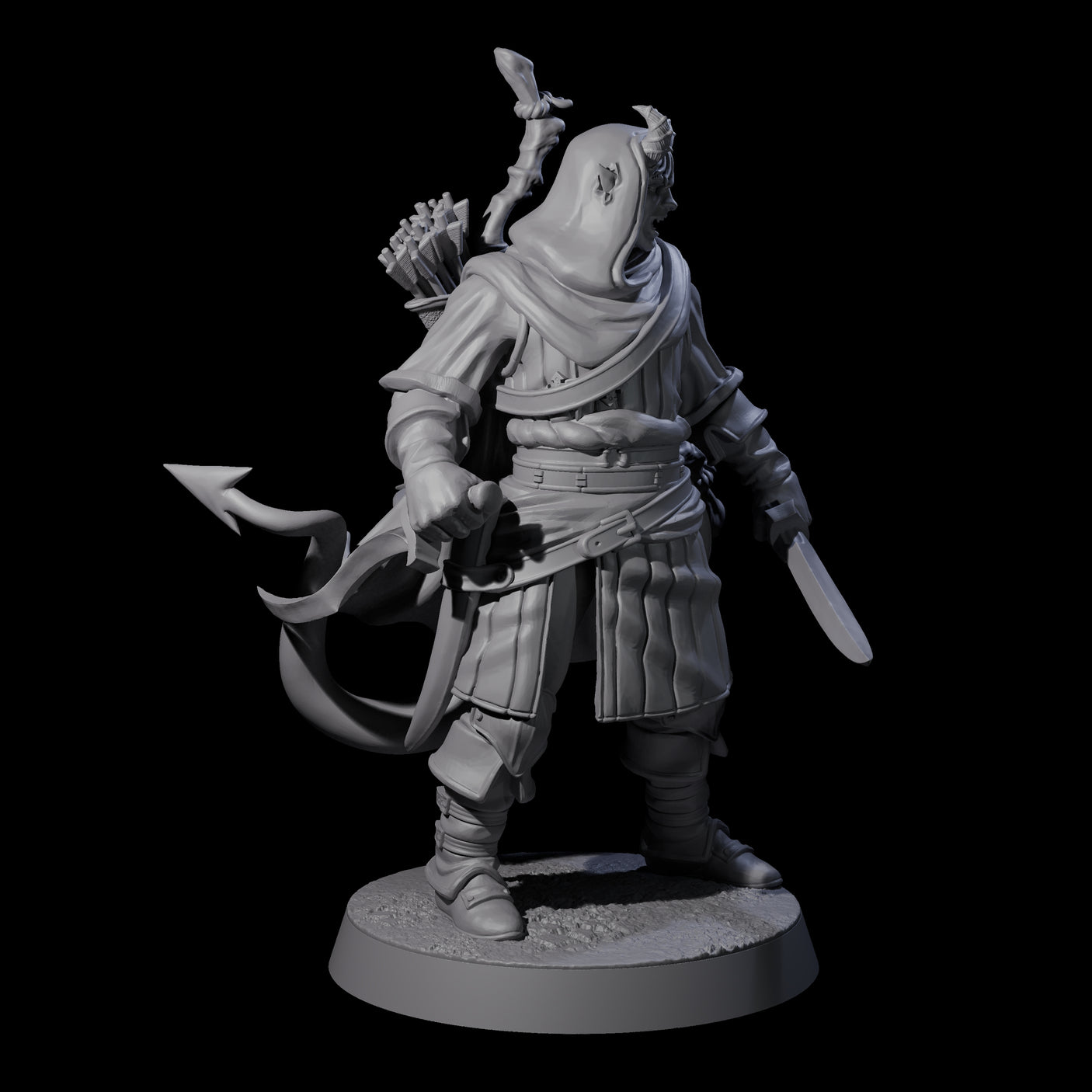Jocular Tiefling Wayfarer B Miniature for Dungeons and Dragons, Pathfinder or other TTRPGs