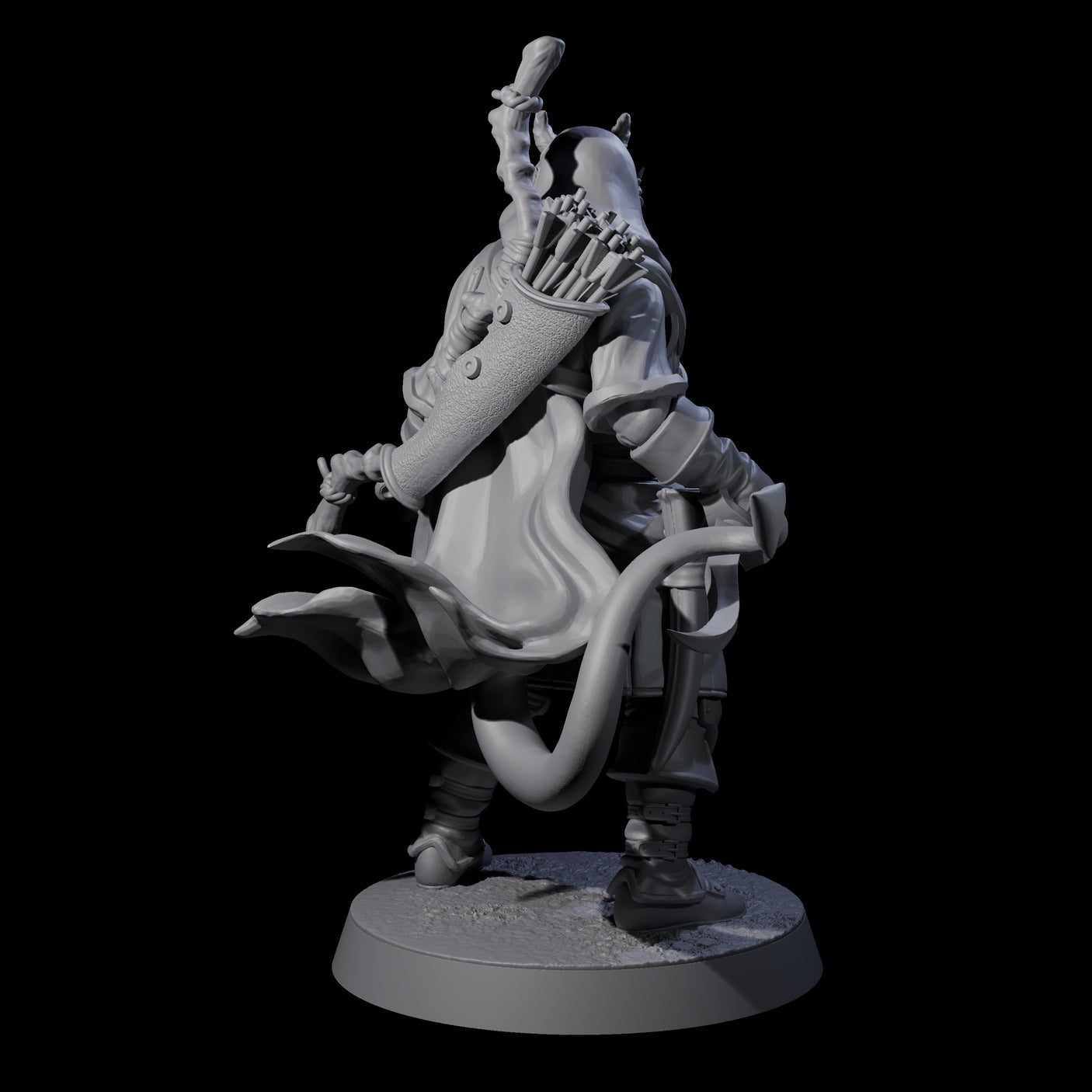 Jocular Tiefling Wayfarer B Miniature for Dungeons and Dragons, Pathfinder or other TTRPGs