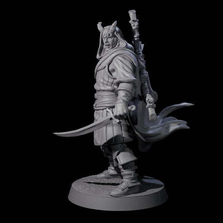 Jocular Tiefling Wayfarer B Miniature for Dungeons and Dragons, Pathfinder or other TTRPGs