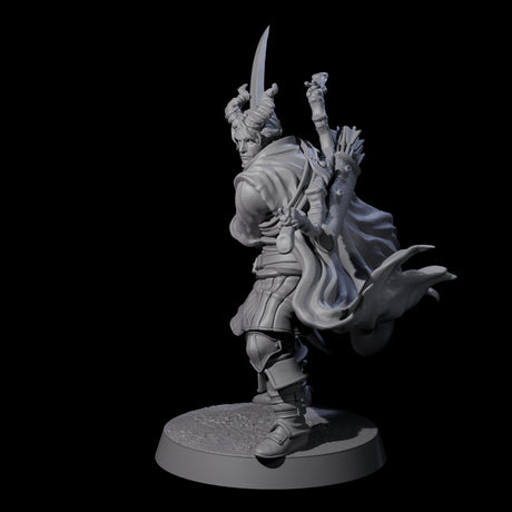 Jocular Tiefling Wayfarer C Miniature for Dungeons and Dragons, Pathfinder or other TTRPGs
