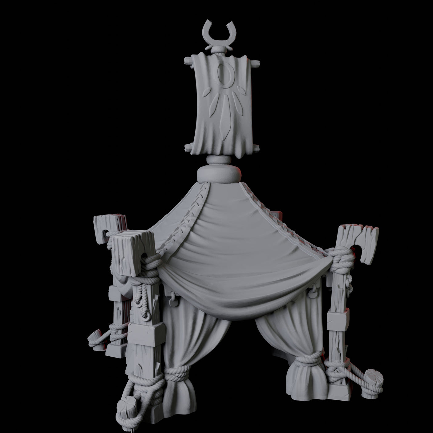 Jousting Tent C Miniature for Dungeons and Dragons, Pathfinder or other TTRPGs