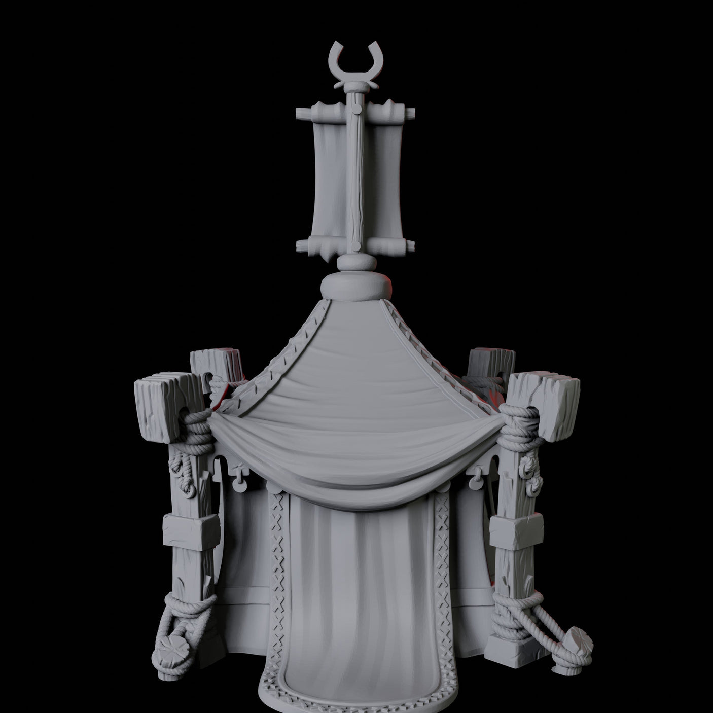 Jousting Tent C Miniature for Dungeons and Dragons, Pathfinder or other TTRPGs