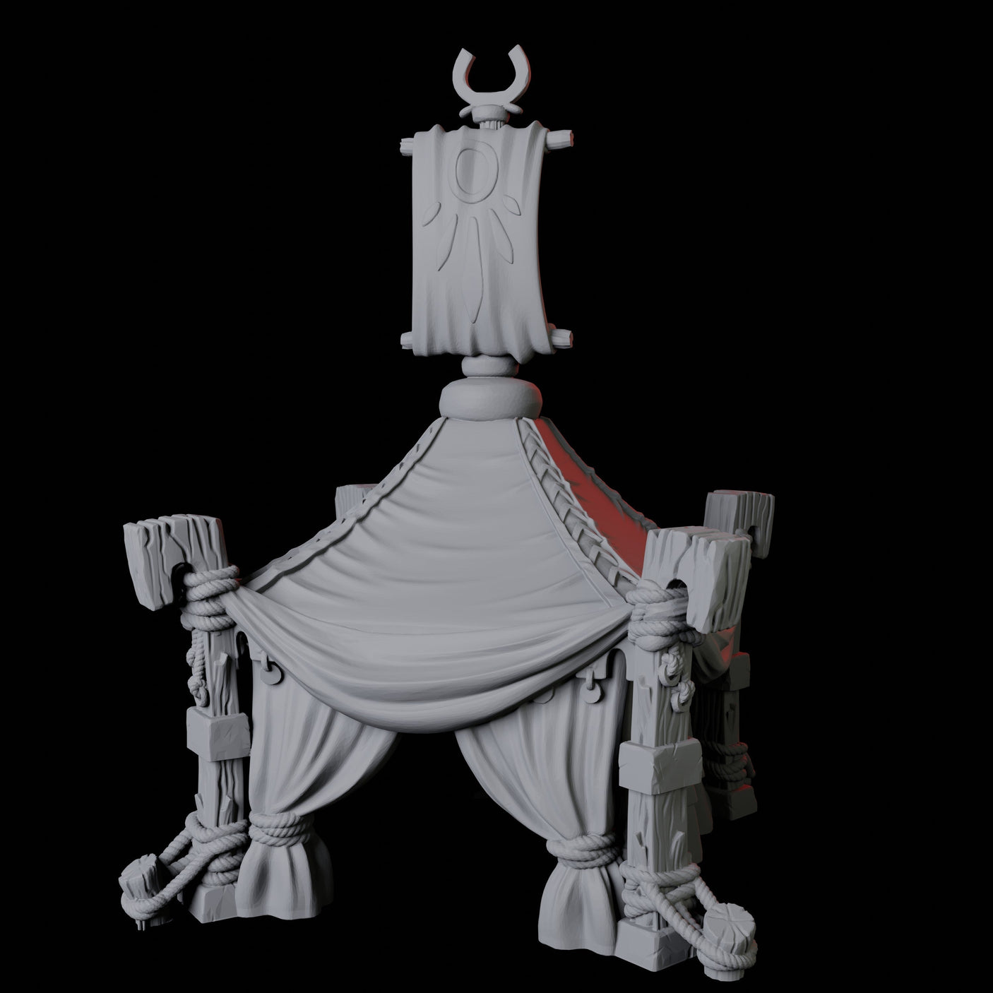 Jousting Tent C Miniature for Dungeons and Dragons, Pathfinder or other TTRPGs