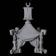 Jousting Tent C Miniature for Dungeons and Dragons, Pathfinder or other TTRPGs