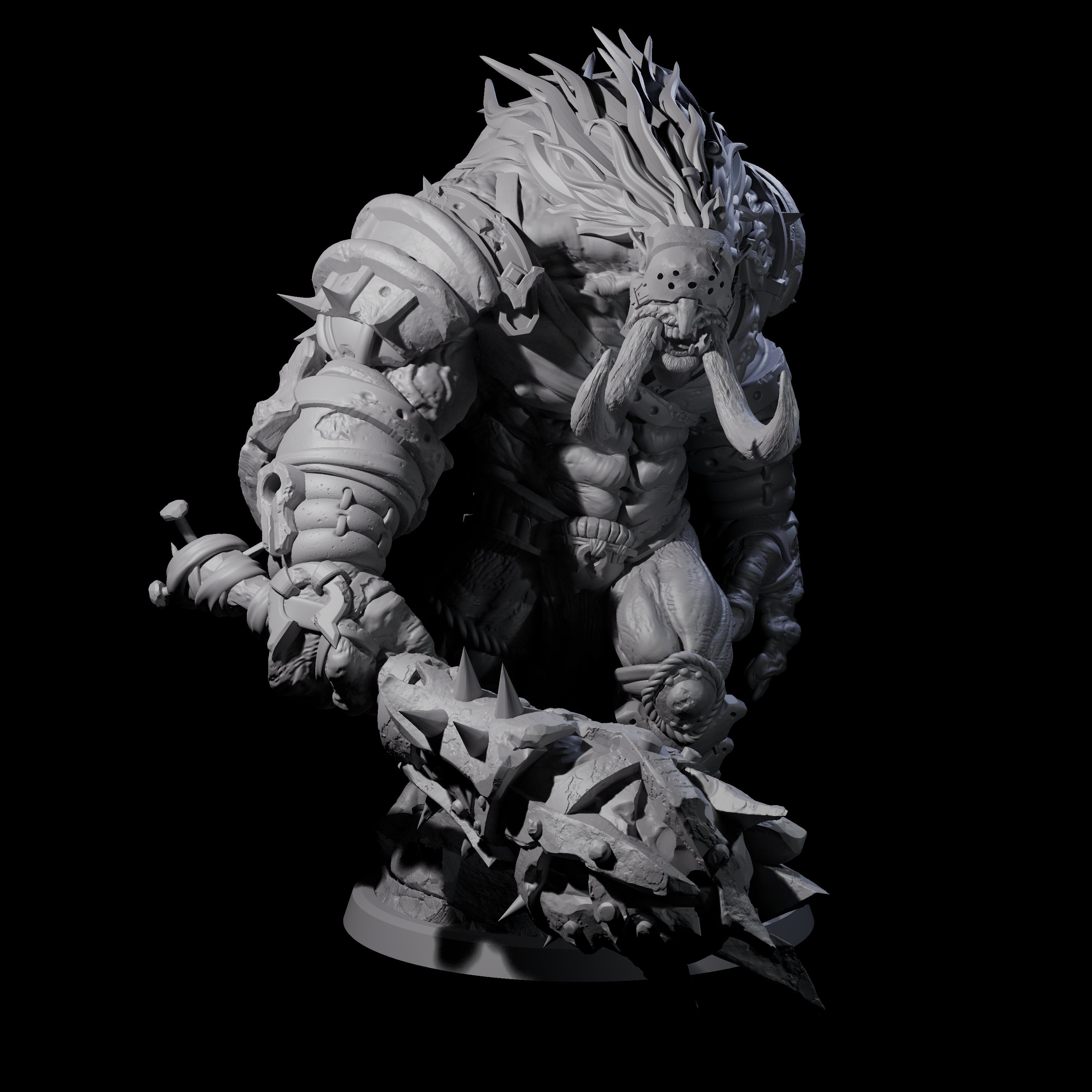 Juiced Up Tusked Hobgoblin Miniature for Dungeons and Dragons, Pathfinder or other TTRPGs