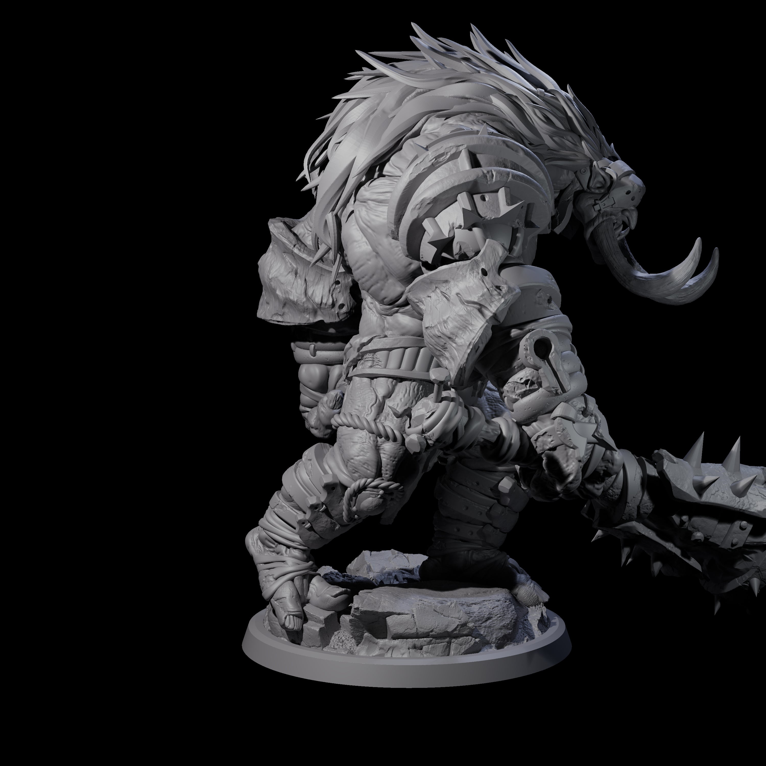 Juiced Up Tusked Hobgoblin Miniature for Dungeons and Dragons, Pathfinder or other TTRPGs