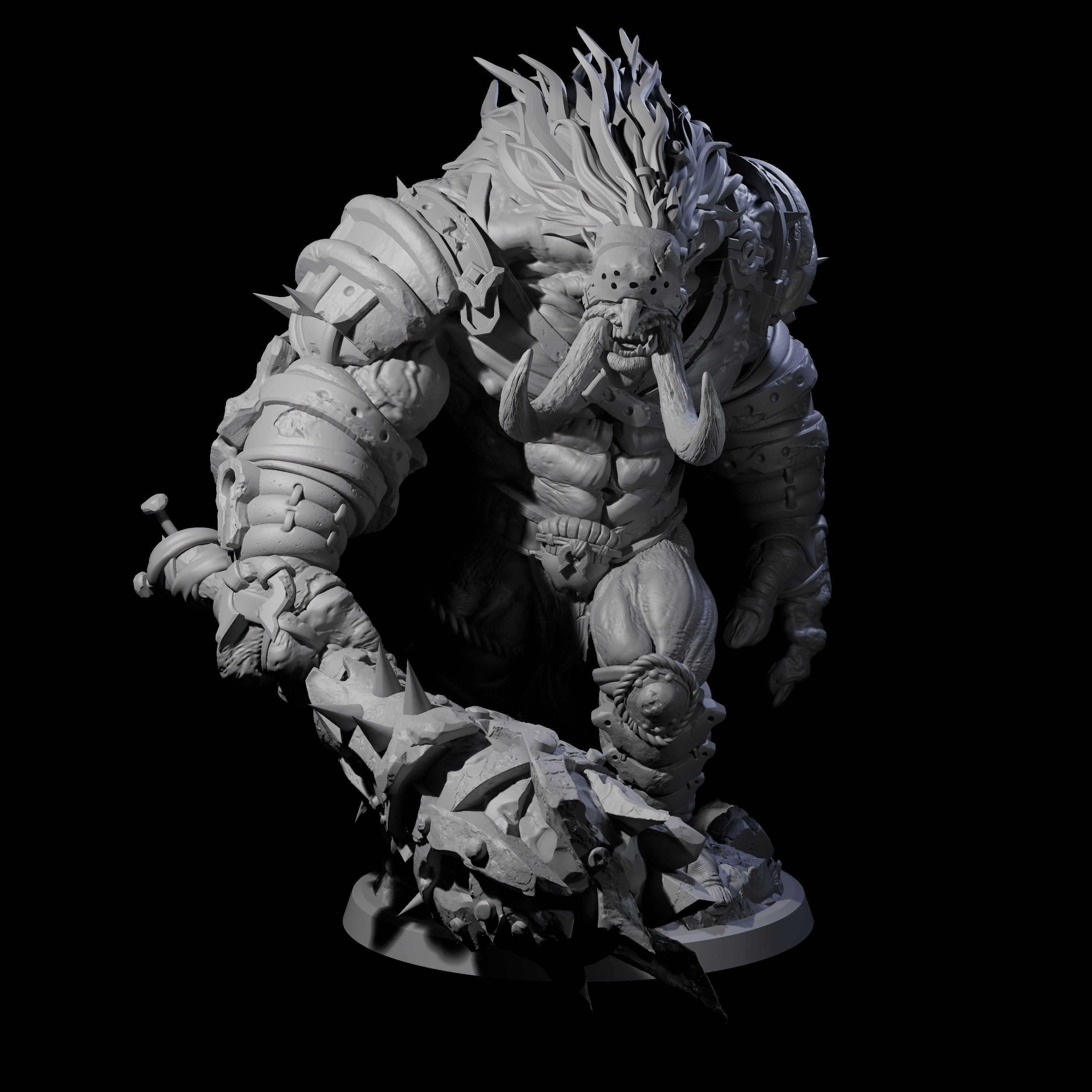 Juiced Up Tusked Hobgoblin Miniature for Dungeons and Dragons, Pathfinder or other TTRPGs