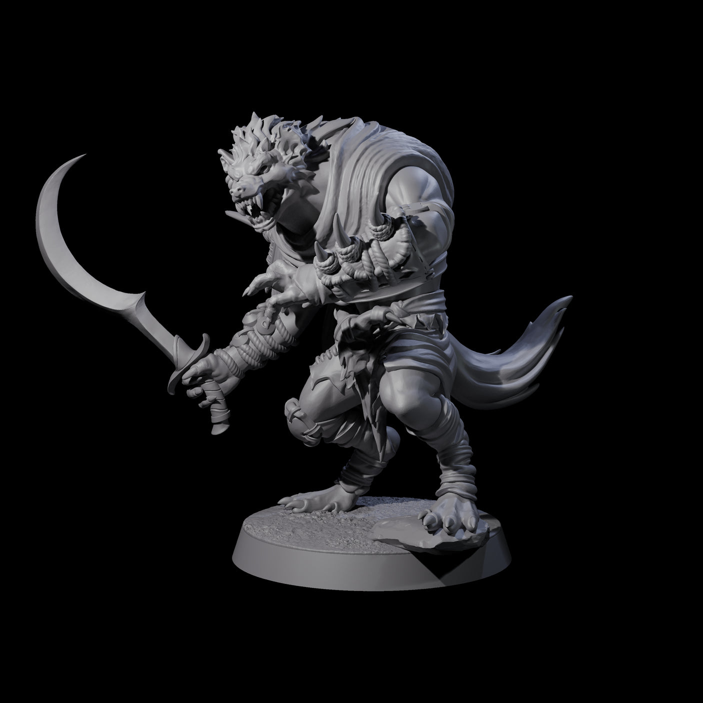 Junkyard Gnoll Scavenger A Miniature for Dungeons and Dragons, Pathfinder or other TTRPGs