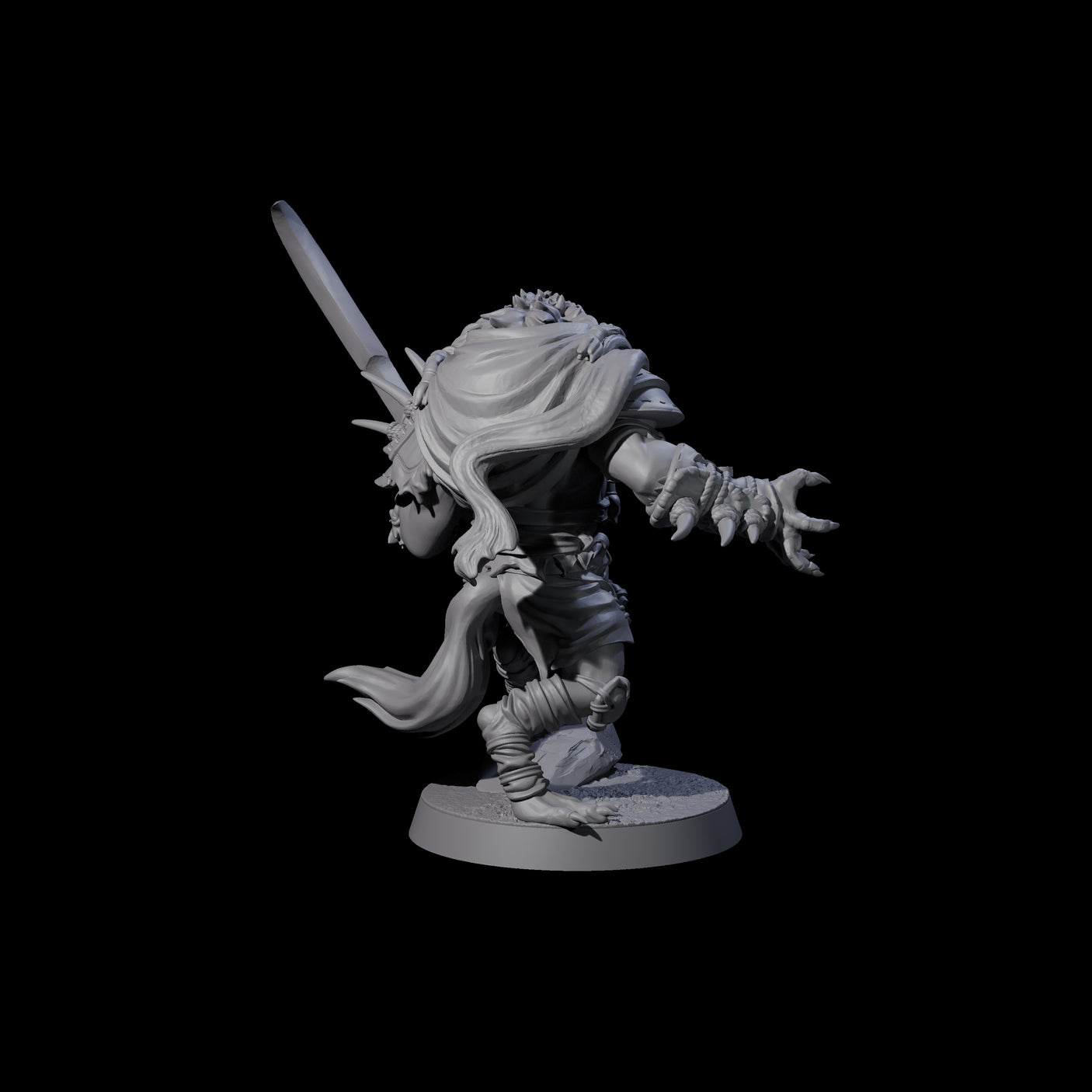 Junkyard Gnoll Scavenger B Miniature for Dungeons and Dragons, Pathfinder or other TTRPGs