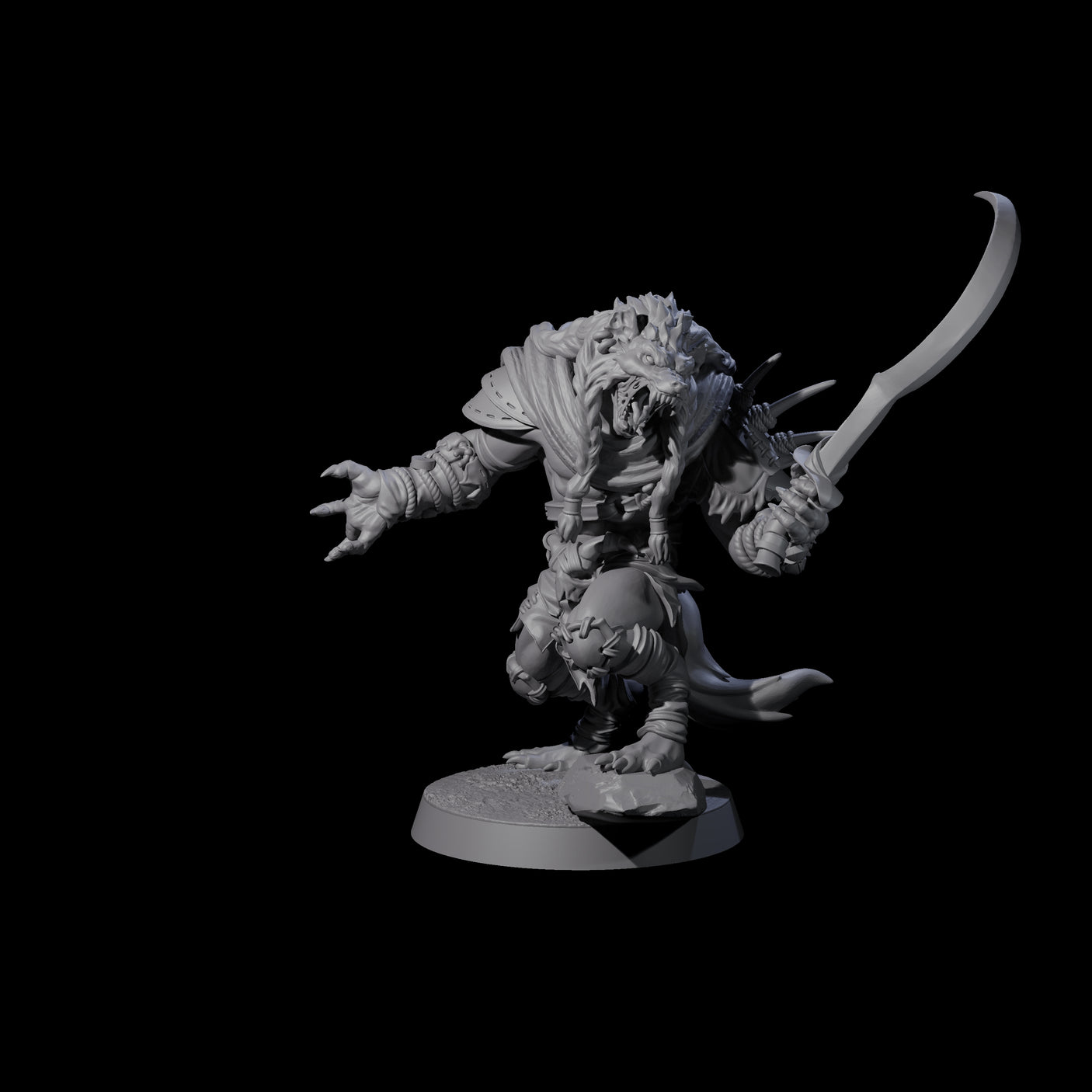 Junkyard Gnoll Scavenger B Miniature for Dungeons and Dragons, Pathfinder or other TTRPGs
