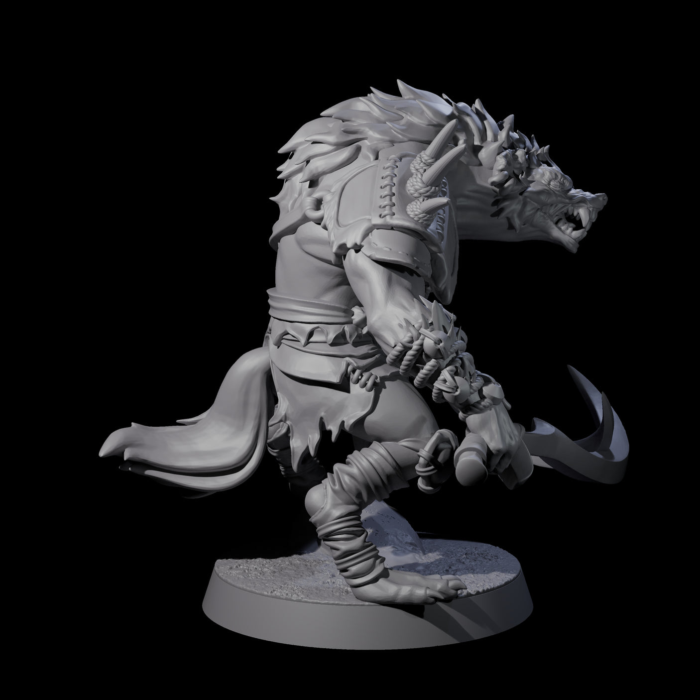 Junkyard Gnoll Scavenger C Miniature for Dungeons and Dragons, Pathfinder or other TTRPGs