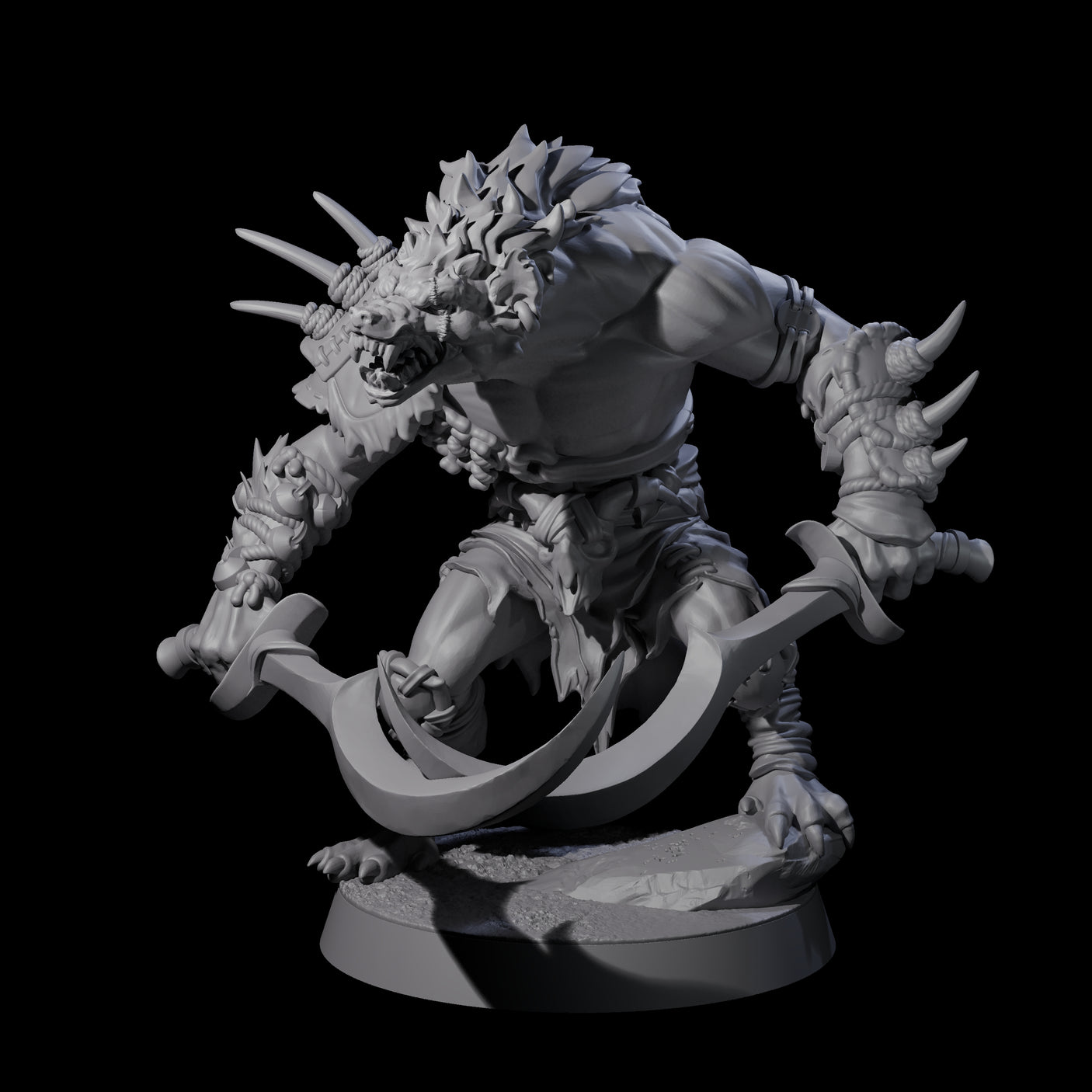 Junkyard Gnoll Scavenger C Miniature for Dungeons and Dragons, Pathfinder or other TTRPGs