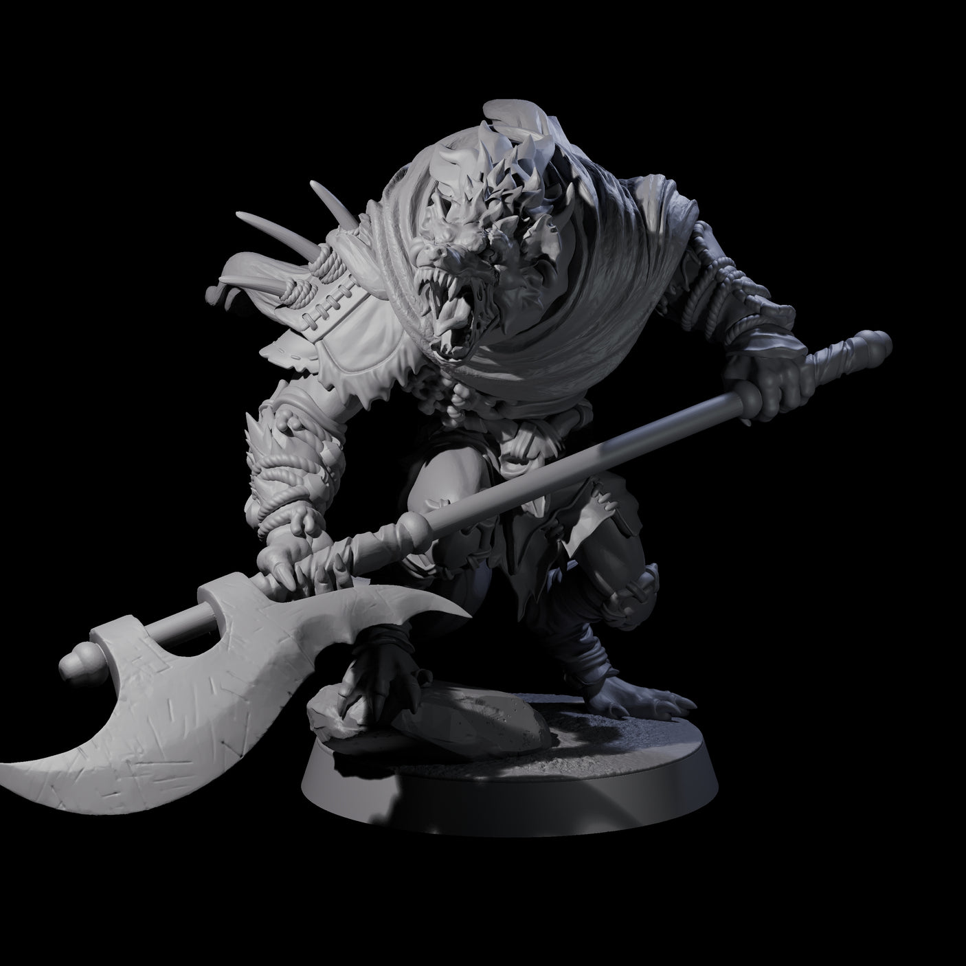 Junkyard Gnoll Scavenger D Miniature for Dungeons and Dragons, Pathfinder or other TTRPGs