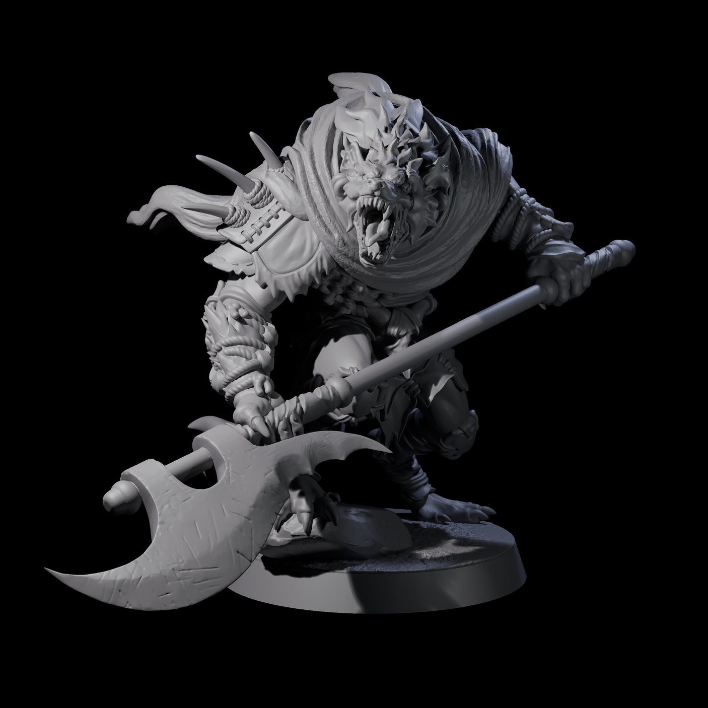 Junkyard Gnoll Scavenger D Miniature for Dungeons and Dragons, Pathfinder or other TTRPGs