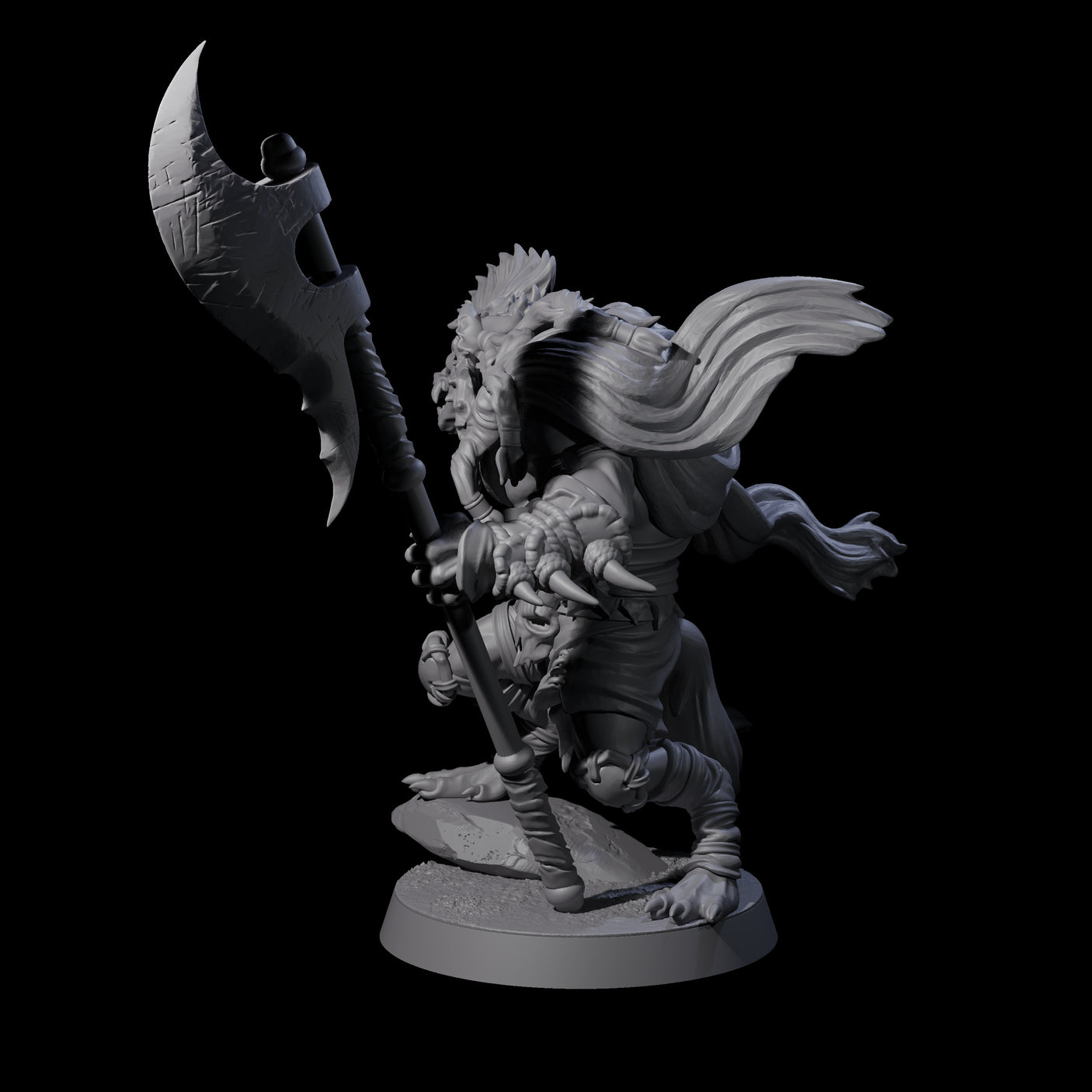 Junkyard Gnoll Scavenger E Miniature for Dungeons and Dragons, Pathfinder or other TTRPGs