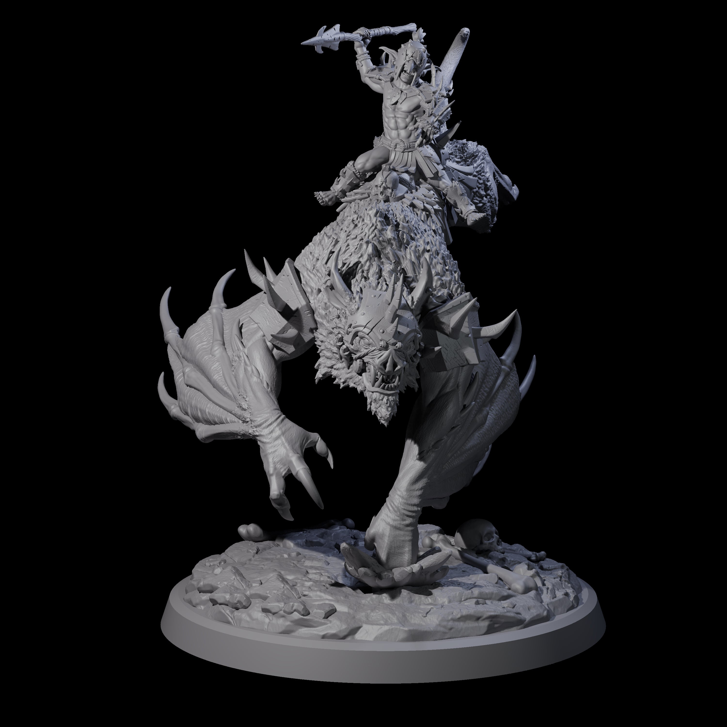 Kamikaze Werebat Riding Goblin A Miniature for Dungeons and Dragons, Pathfinder or other TTRPGs