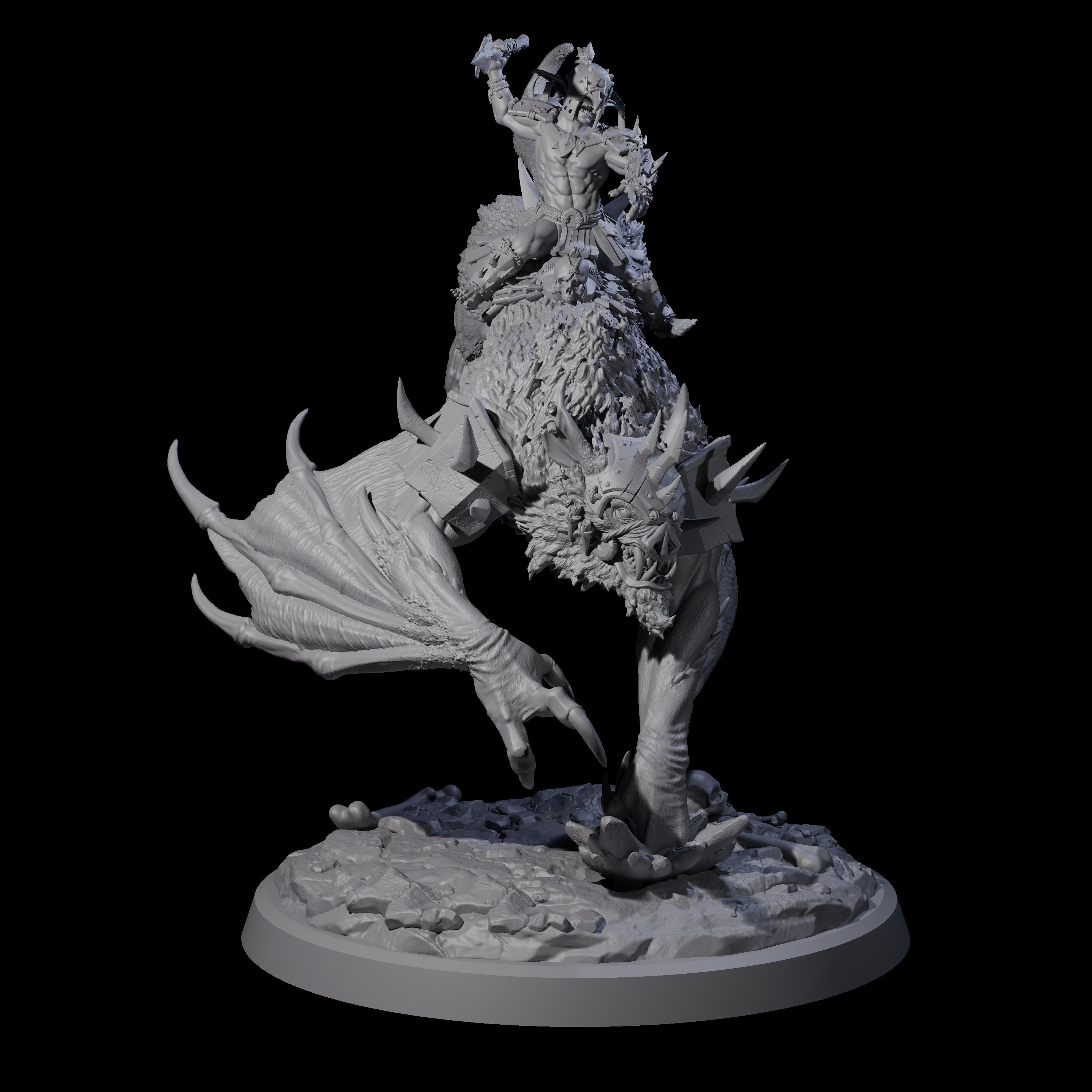 Kamikaze Werebat Riding Goblin A Miniature for Dungeons and Dragons, Pathfinder or other TTRPGs